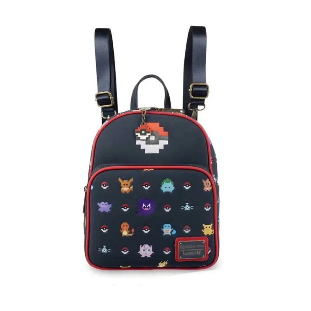 Loungefly Pokemon Mini Backpack Bag Embroidered Poke Ball NWT Pixelated Art 2021